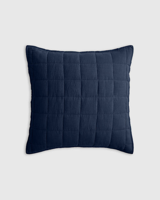European Linen Quilted Euro Sham