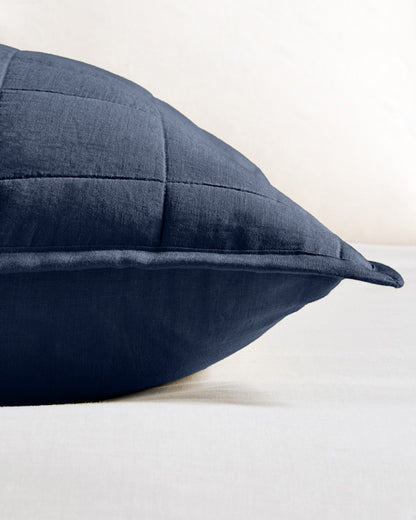 European Linen Quilted Euro Sham