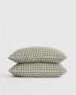 European Linen Gingham Sham Set