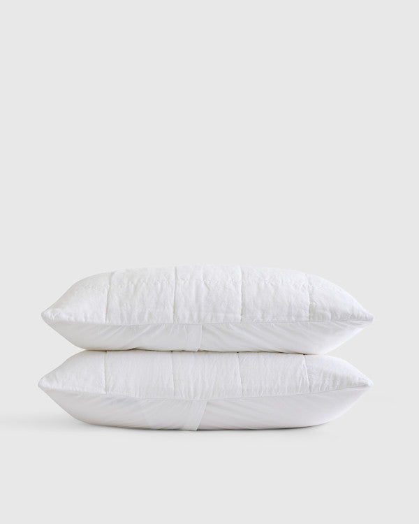 Lightweight European Linen Box Quilted Sham Set