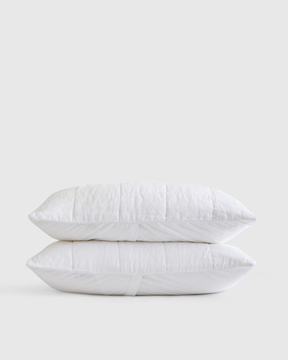 Lightweight European Linen Box Quilted Sham Set