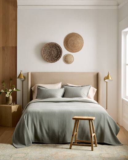 Organic Cotton Matelasse Sham Set