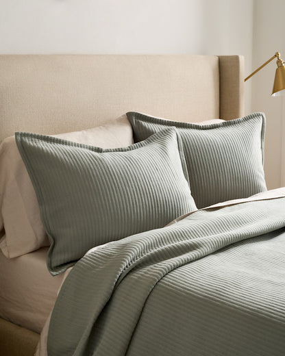 Organic Cotton Matelasse Sham Set