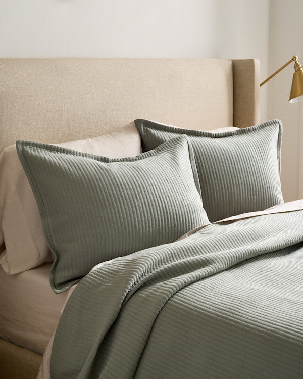 Organic Cotton Matelasse Sham Set