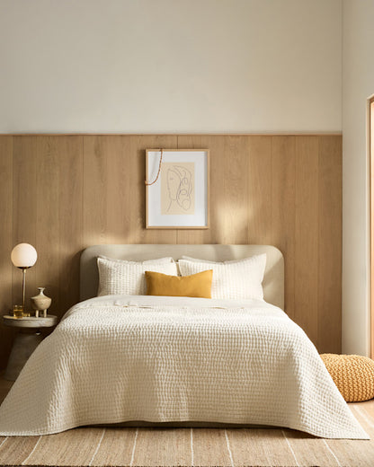 European Linen Cotton Stitch Sham Set