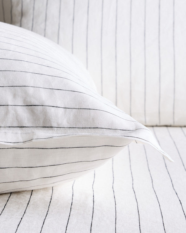 European Linen Stripe Euro Sham