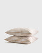 Classic Organic Percale Gingham Pillowcase Set