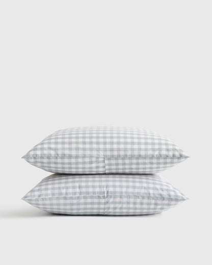Classic Organic Percale Gingham Sham Set