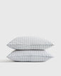 Classic Organic Percale Gingham Sham Set