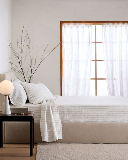 European Linen Stripe Pillowcases Set