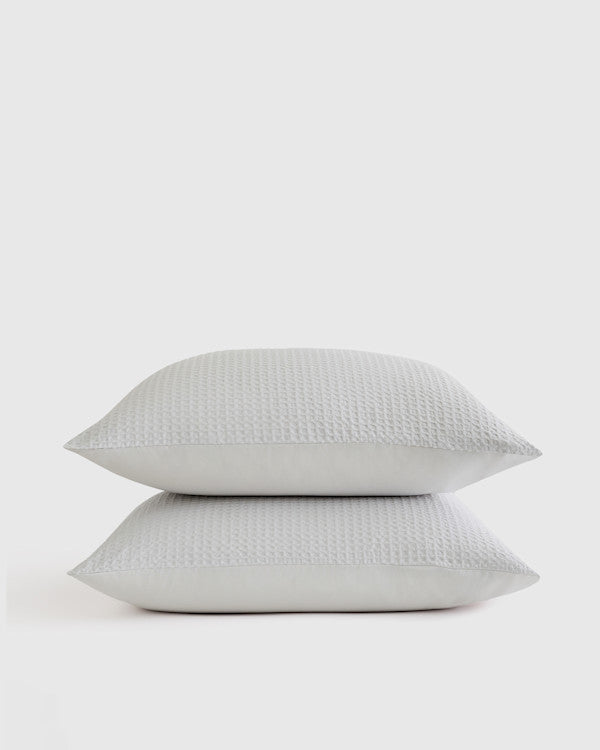 Organic Luxe Honeycomb Sham Set