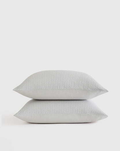 Organic Luxe Honeycomb Sham Set