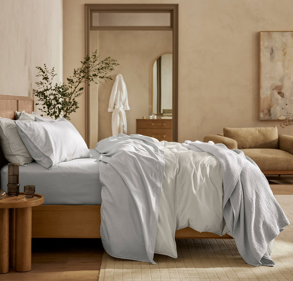 Signature Vintage Washed &quot;No Flat Sheet&quot; Sheet Set