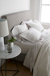 Organic Cotton Stripe Stitch Quilted Sham Set