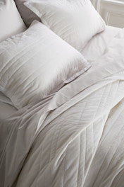 Organic Cotton Stripe Stitch Quilted Sham Set