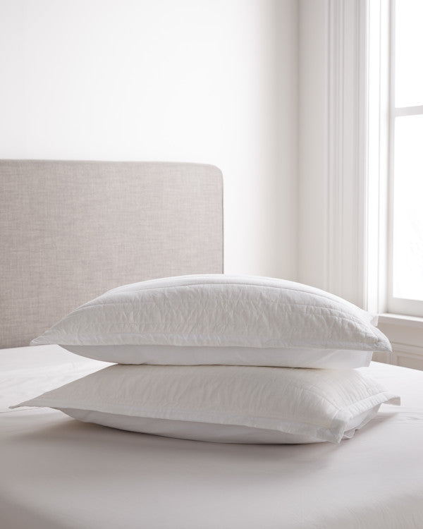 Organic Cotton Stripe Stitch Quilted Sham Set