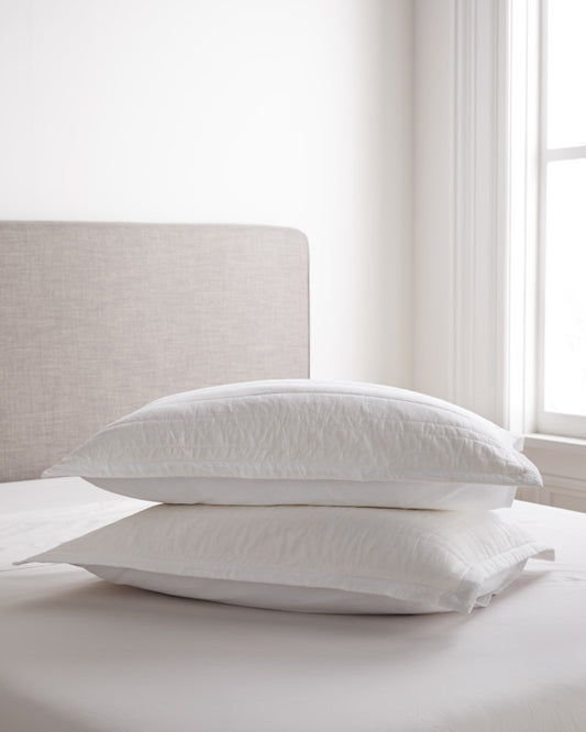 Organic Cotton Stripe Stitch Quilted Sham Set